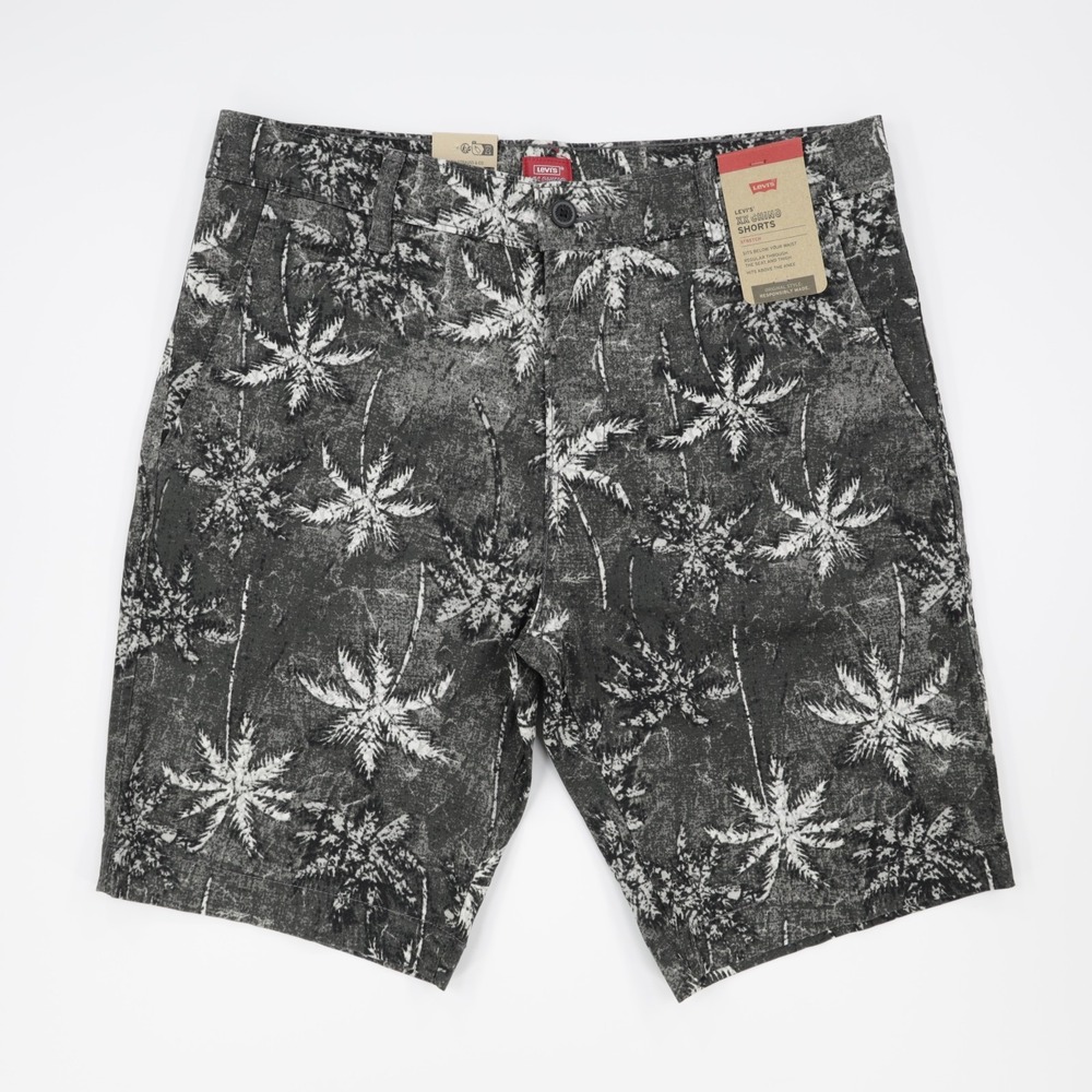 Levi's Men's XX Chino Taper 9" Lightweight Shorts Batik Palm Meteorite Black 33
